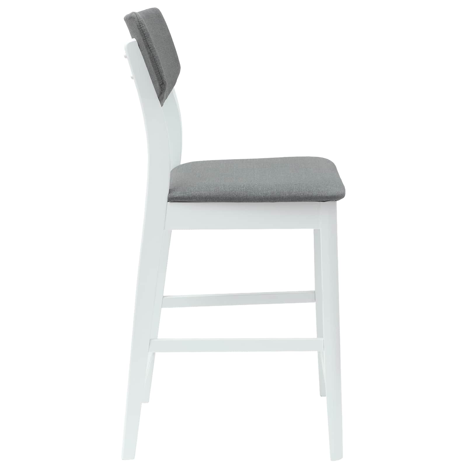Spisestoler 2 pcs Hvit 48 x 49 x 95 cm Solid Gummitre vidaXL