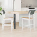 Spisestoler 2 pcs Hvit 48 x 49 x 95 cm Solid Gummitre vidaXL