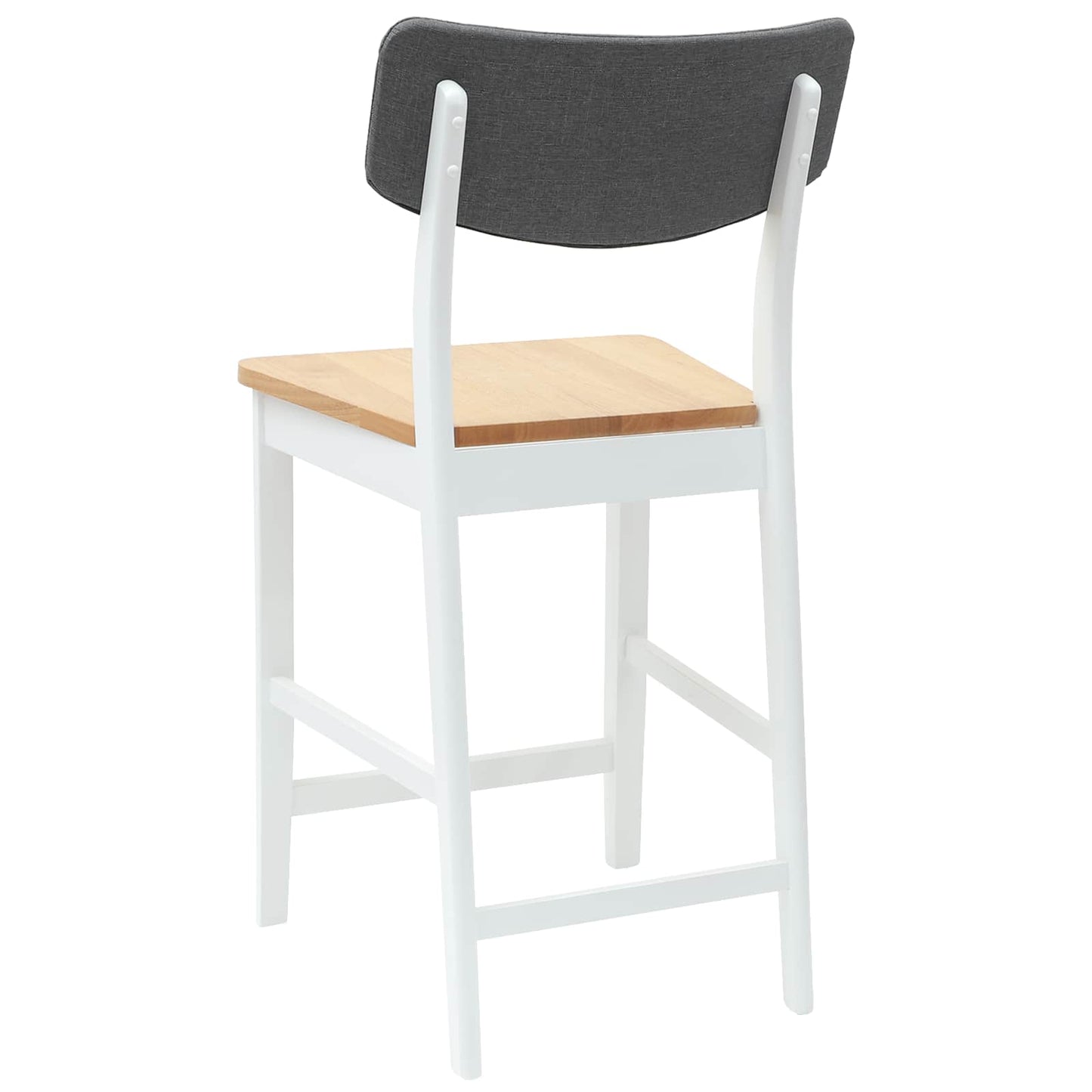 Spisestoler 2 pcs Hvit 48 x 49 x 95 cm Solid Gummitre vidaXL