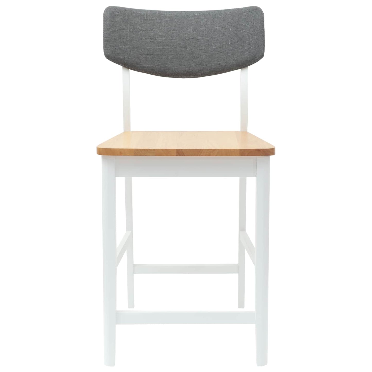 Spisestoler 2 pcs Hvit 48 x 49 x 95 cm Solid Gummitre vidaXL