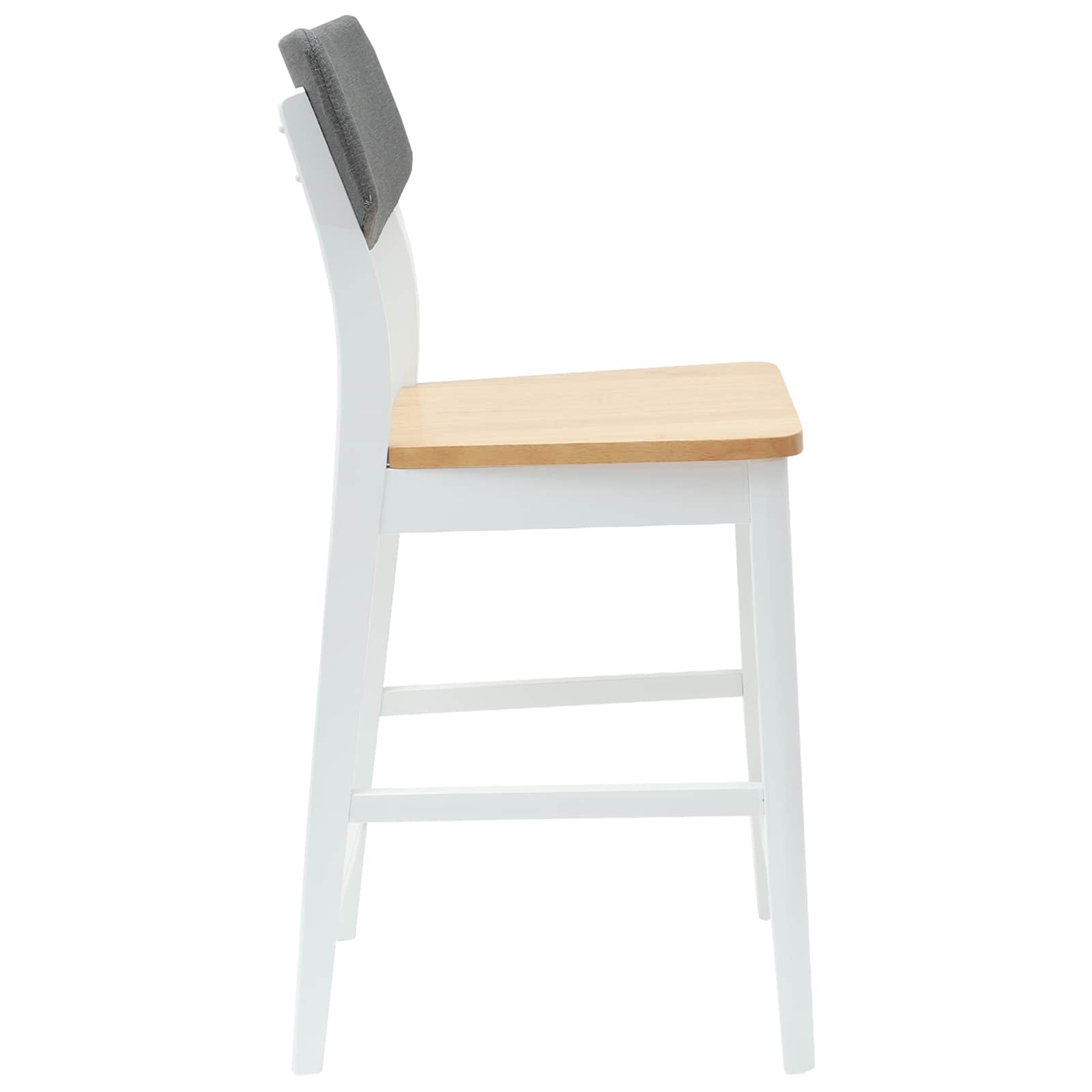 Spisestoler 2 pcs Hvit 48 x 49 x 95 cm Solid Gummitre vidaXL