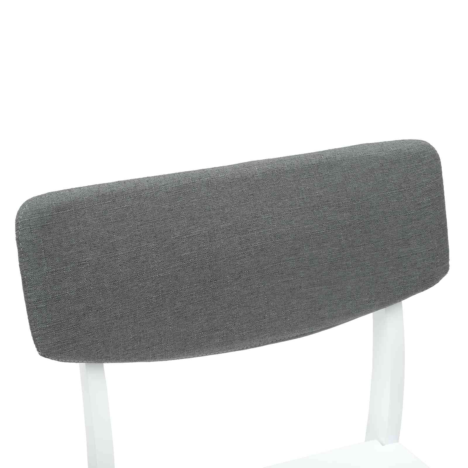 Spisestoler 2 pcs Hvit 48 x 49 x 95 cm Solid Gummitre vidaXL