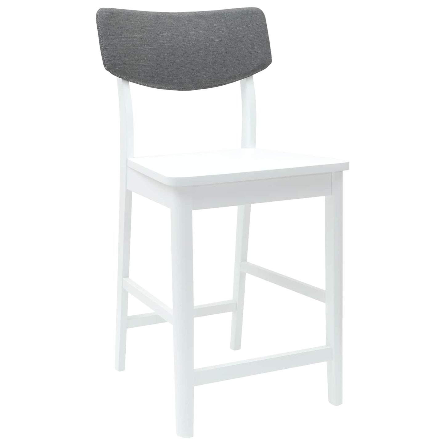 Spisestoler 2 pcs Hvit 48 x 49 x 95 cm Solid Gummitre vidaXL