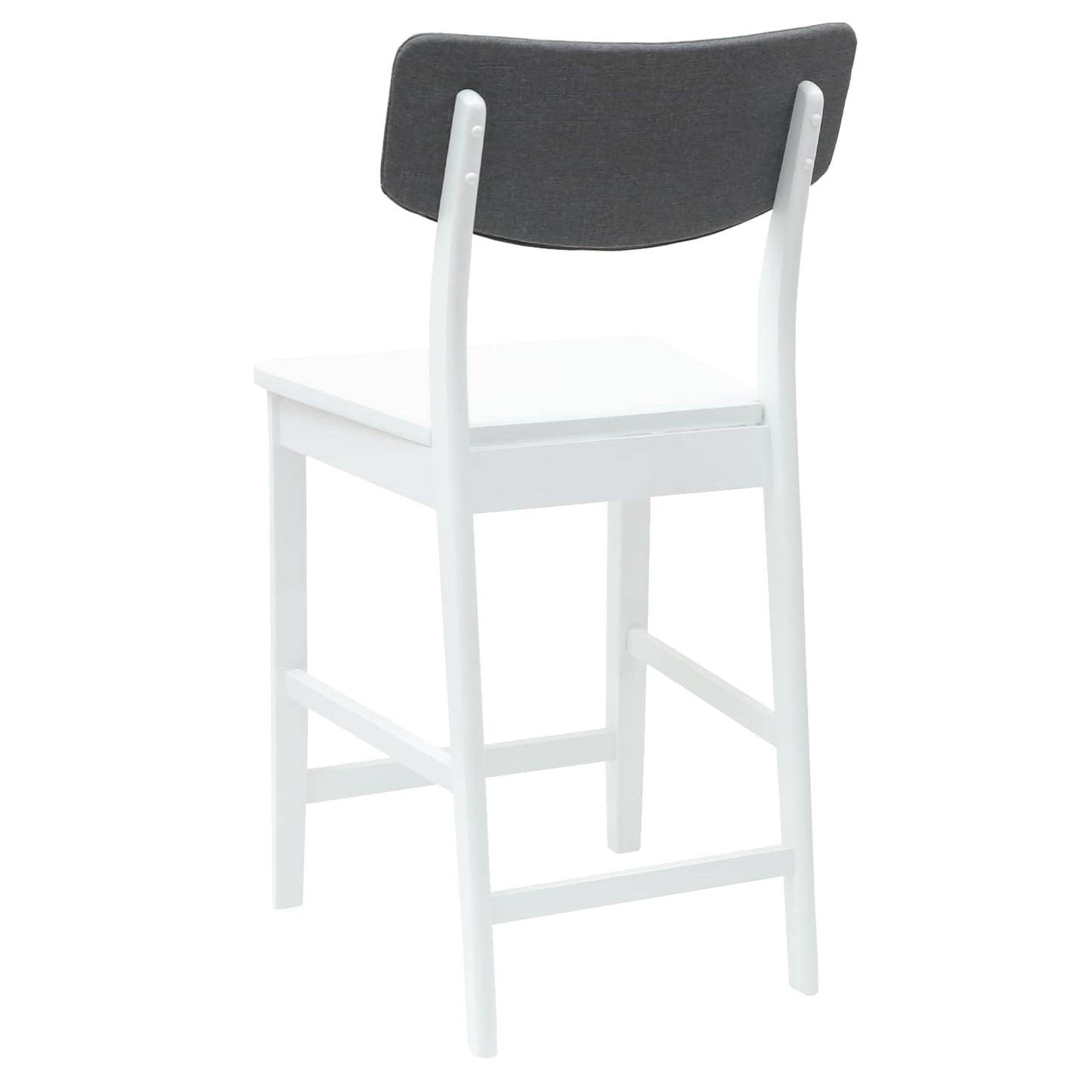 Spisestoler 2 pcs Hvit 48 x 49 x 95 cm Solid Gummitre vidaXL