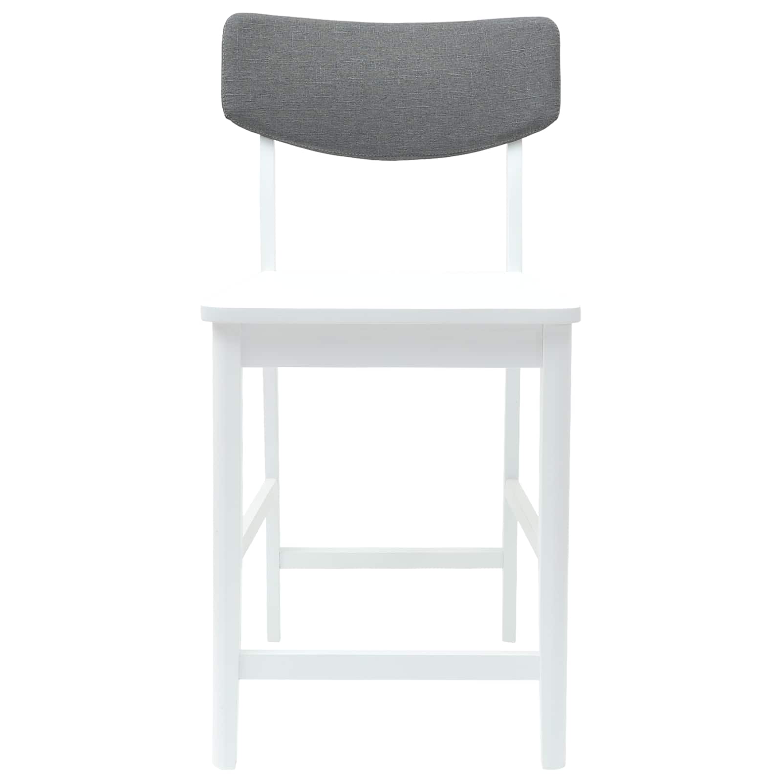 Spisestoler 2 pcs Hvit 48 x 49 x 95 cm Solid Gummitre vidaXL