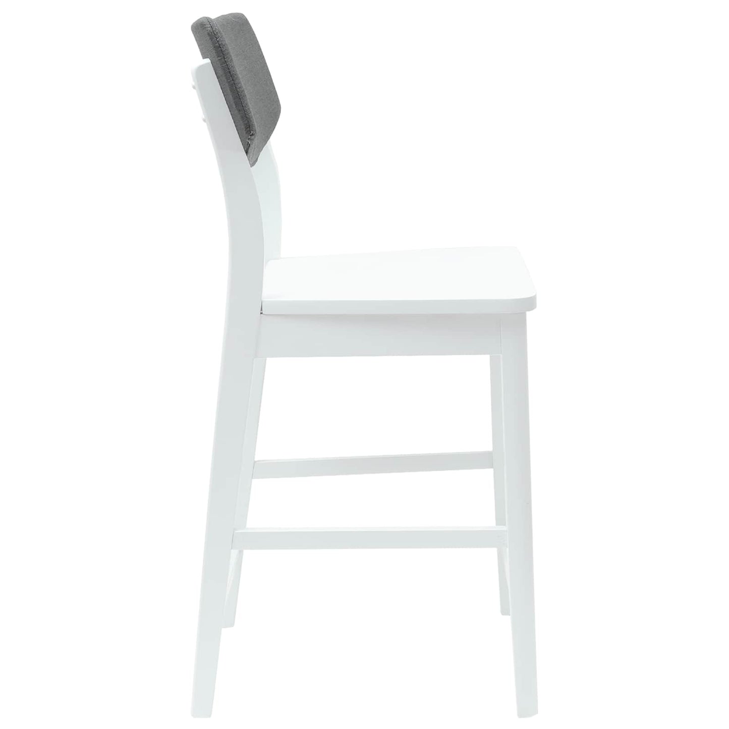 Spisestoler 2 pcs Hvit 48 x 49 x 95 cm Solid Gummitre vidaXL
