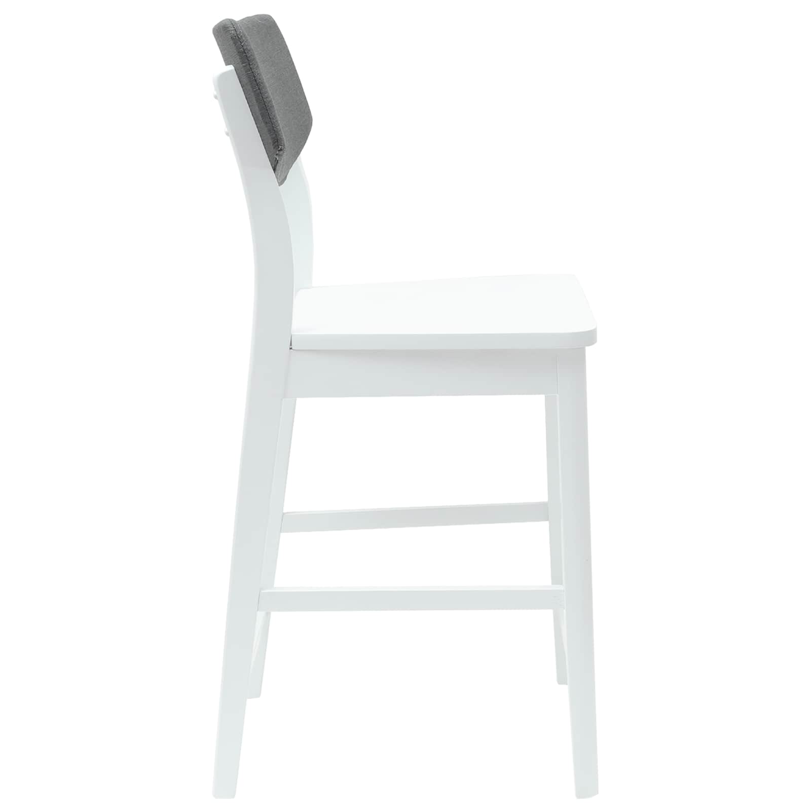 Spisestoler 2 pcs Hvit 48 x 49 x 95 cm Solid Gummitre vidaXL