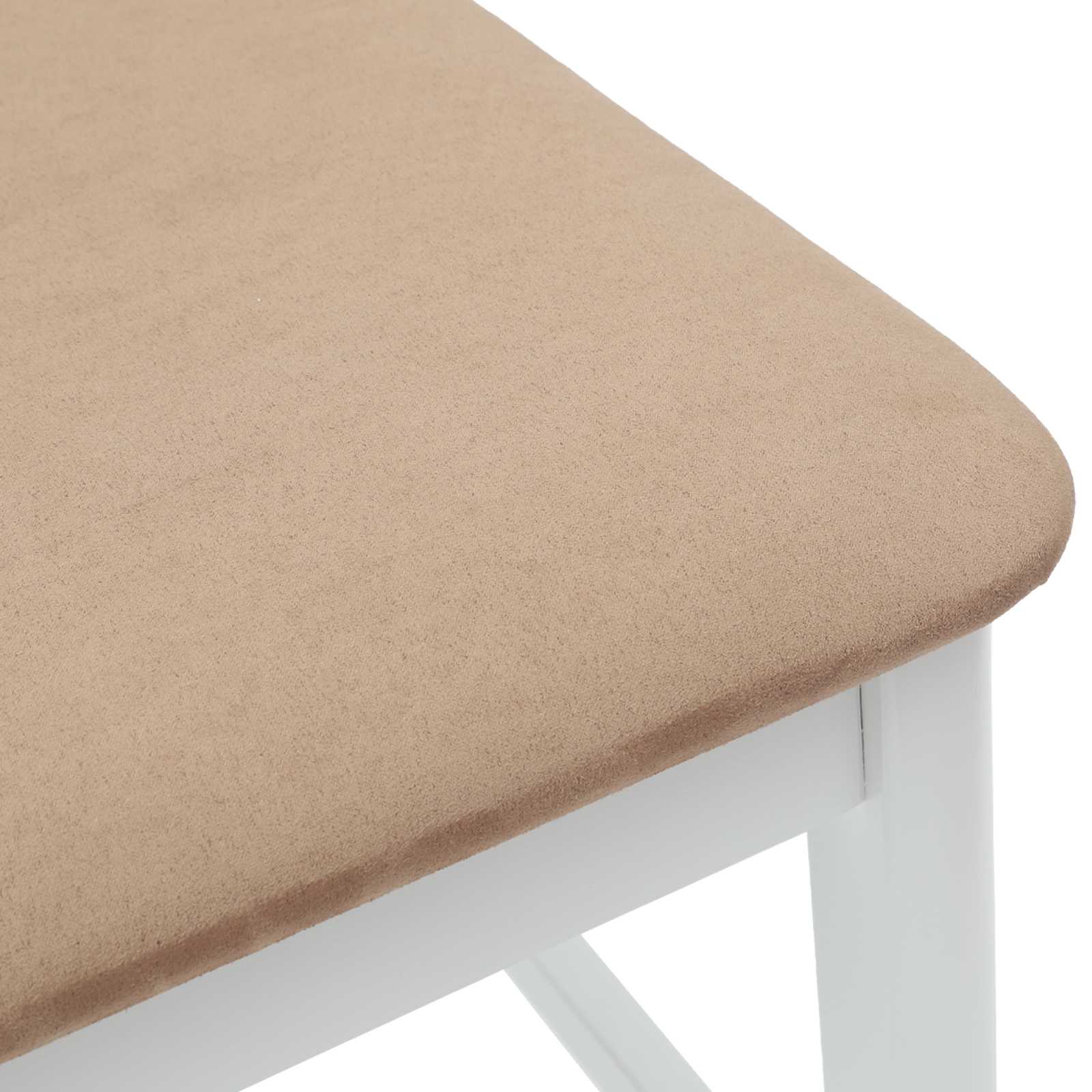 Spisestoler 2 pcs Hvit 48 x 49 x 95 cm Solid Gummitre vidaXL