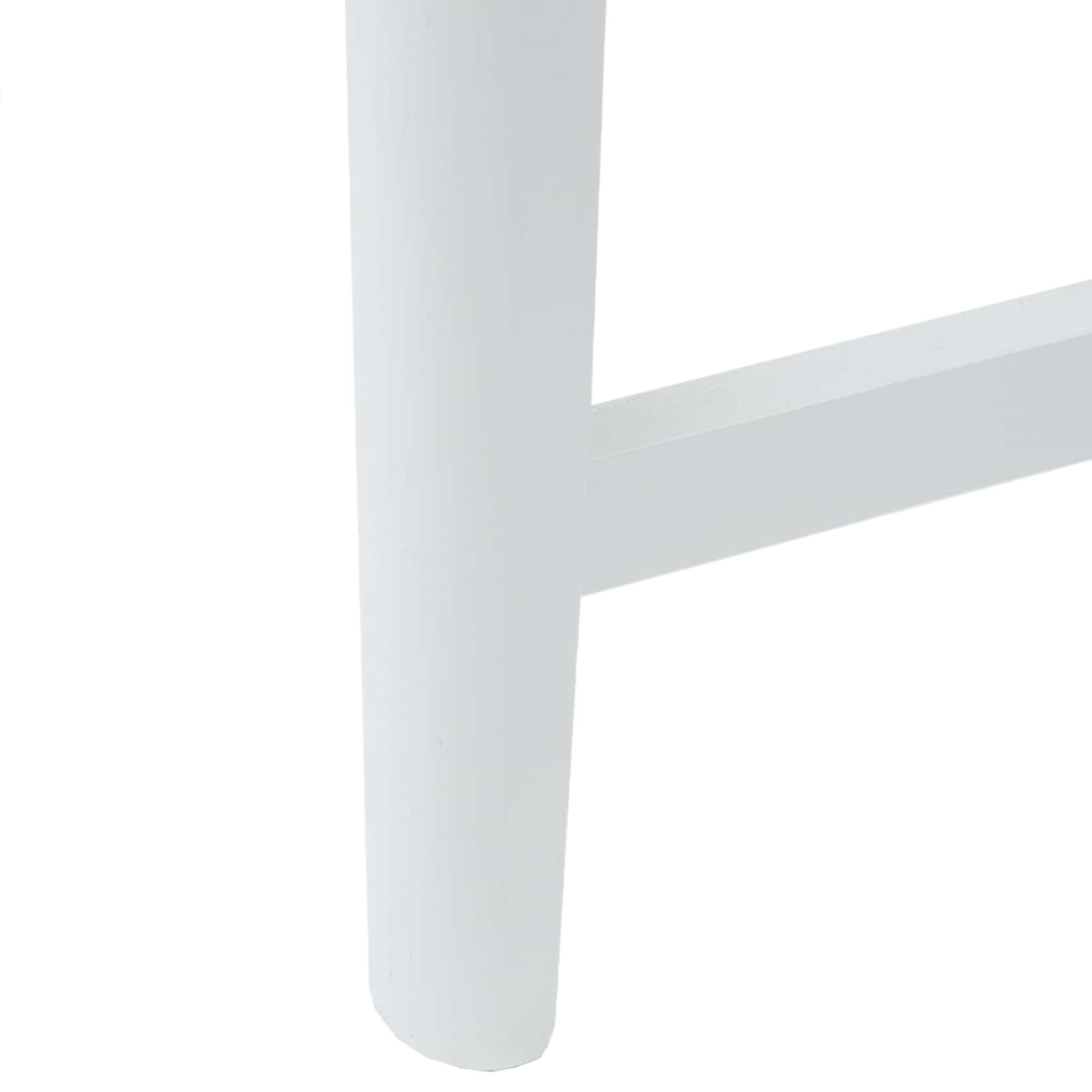 Spisestoler 2 pcs Hvit 48 x 49 x 95 cm Solid Gummitre vidaXL