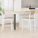 Spisestoler 2 pcs Hvit 48 x 49 x 95 cm Solid Gummitre vidaXL