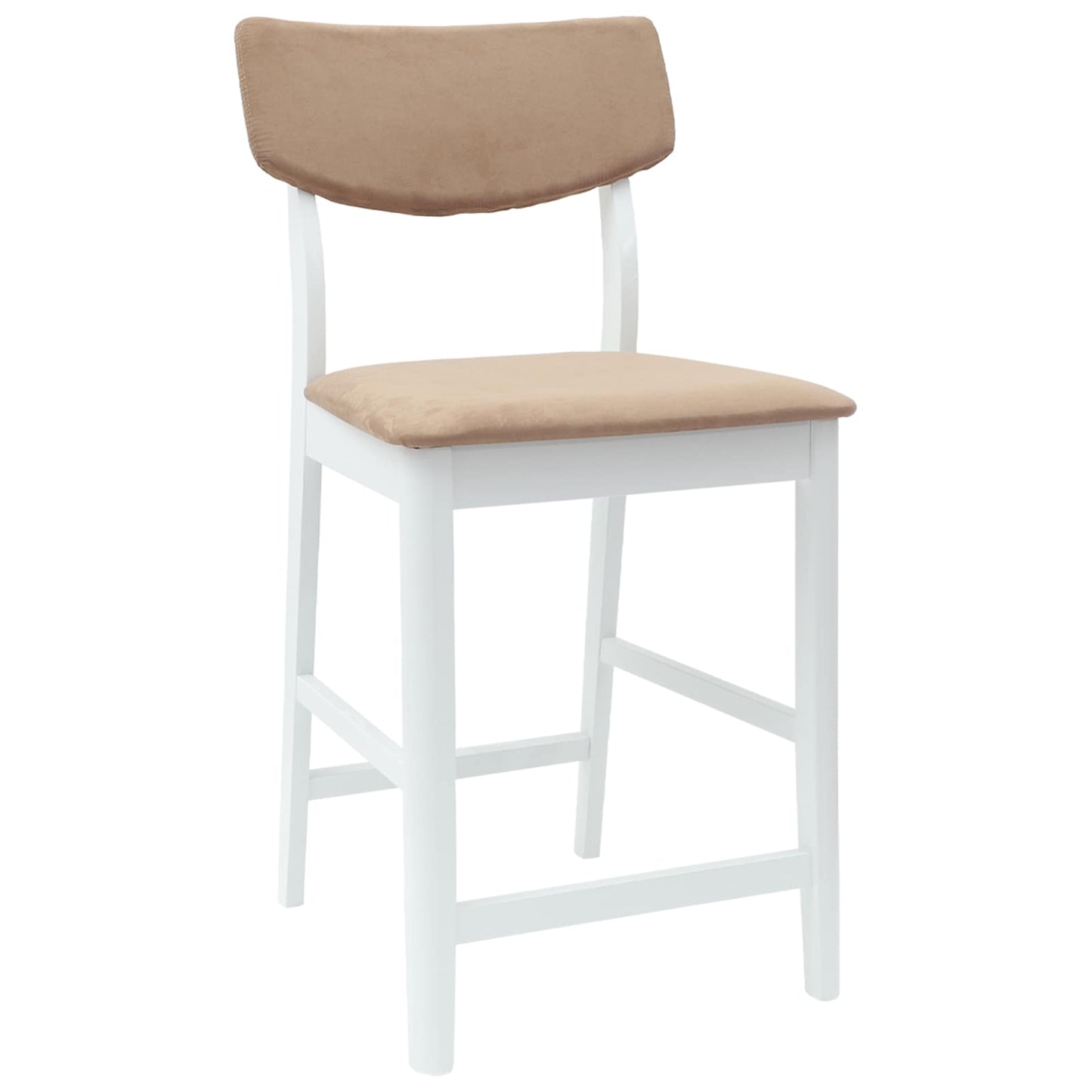 Spisestoler 2 pcs Hvit 48 x 49 x 95 cm Solid Gummitre vidaXL