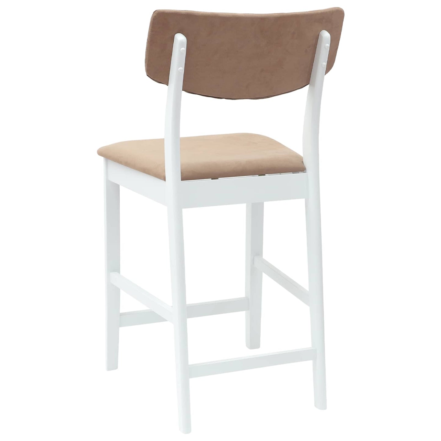 Spisestoler 2 pcs Hvit 48 x 49 x 95 cm Solid Gummitre vidaXL