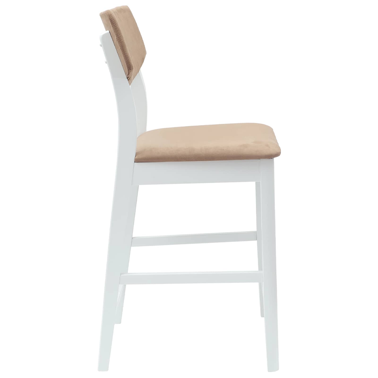 Spisestoler 2 pcs Hvit 48 x 49 x 95 cm Solid Gummitre vidaXL