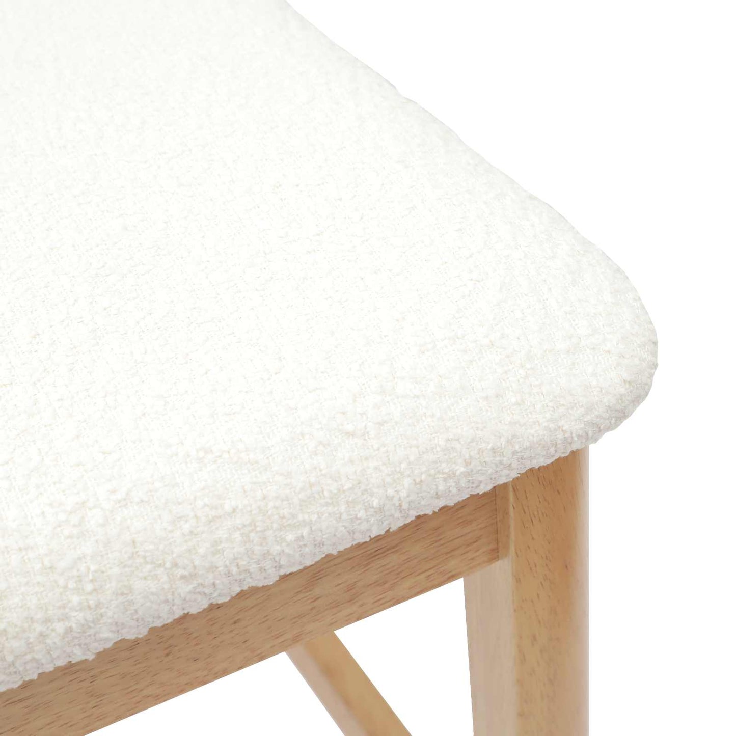 Spisestoler 2 pcs Naturlig 48 x 49 x 95 cm Solid Gummitre vidaXL