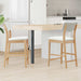 Spisestoler 2 pcs Naturlig 48 x 49 x 95 cm Solid Gummitre vidaXL