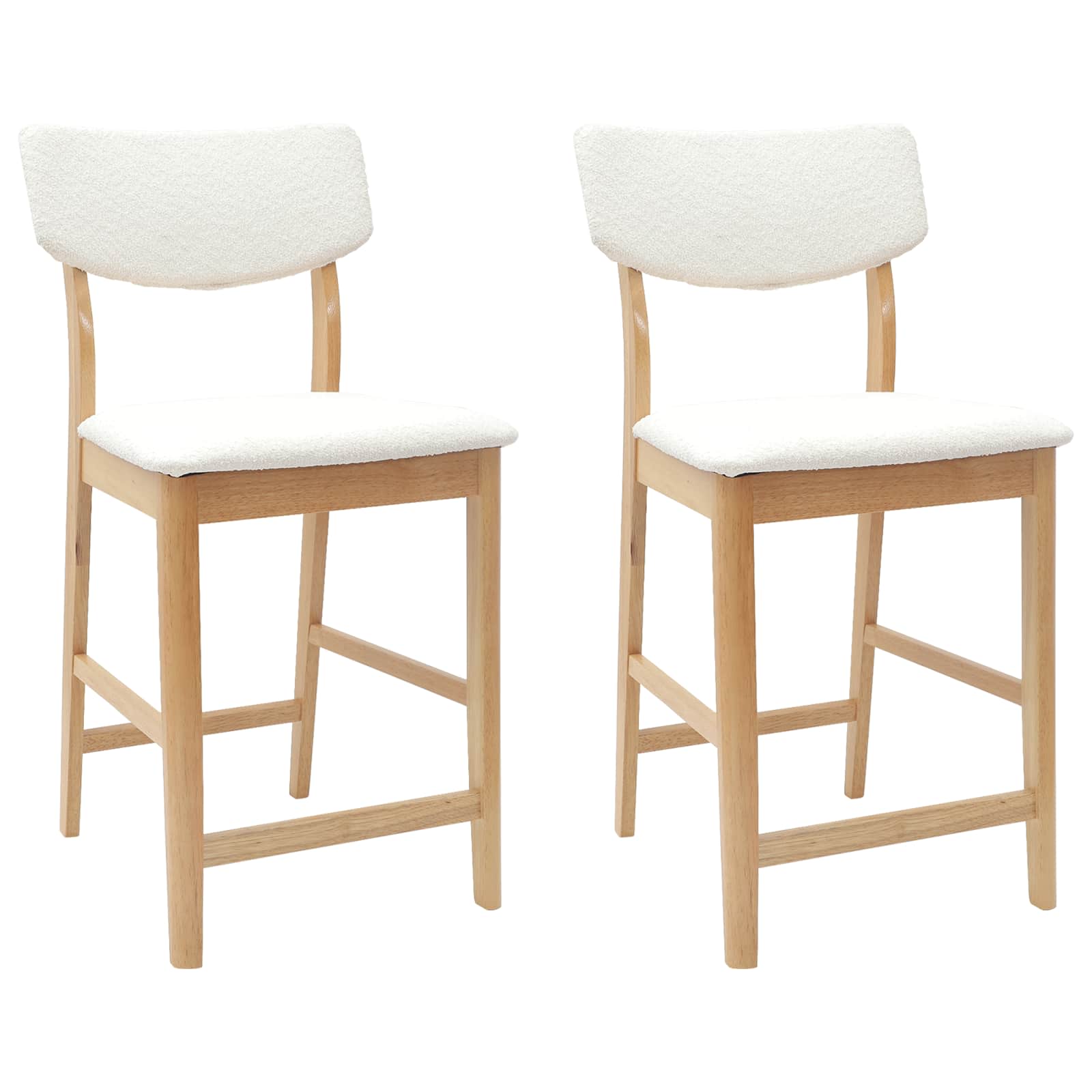 Spisestoler 2 pcs Naturlig 48 x 49 x 95 cm Solid Gummitre vidaXL