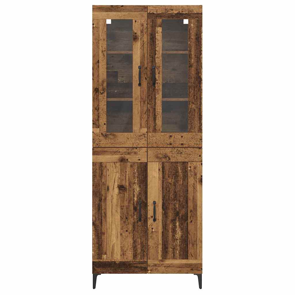 Høyskap Gamle tre 69,5 x 34 x 180 cm Konstruert tre vidaXL