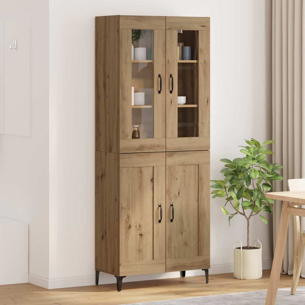 Høyskap Artisan Eik 69,5 x 34 x 180 cm Konstruert tre vidaXL
