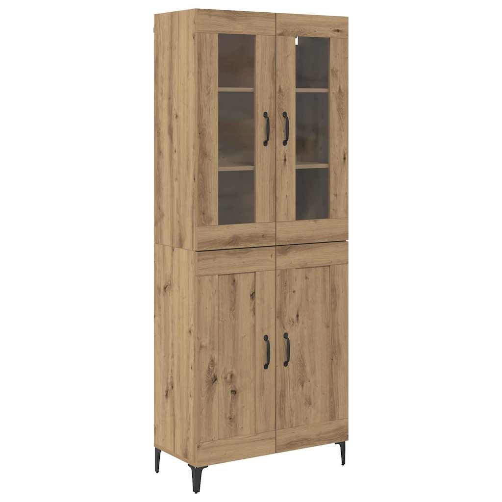 Høyskap Artisan Eik 69,5 x 34 x 180 cm Konstruert tre vidaXL