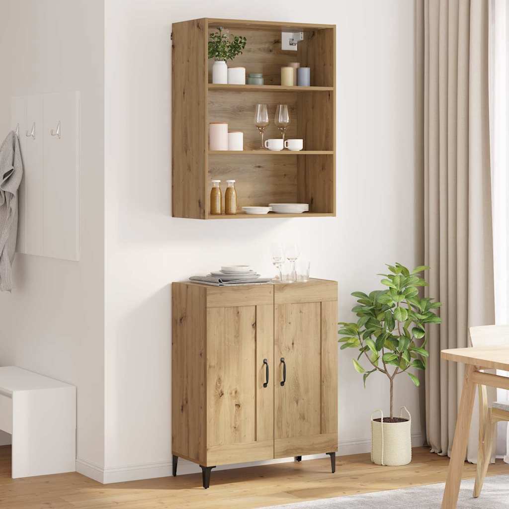 Høyskap 2 pcs artisan eik 69,5 x 34 x 180 cm Konstruert tre