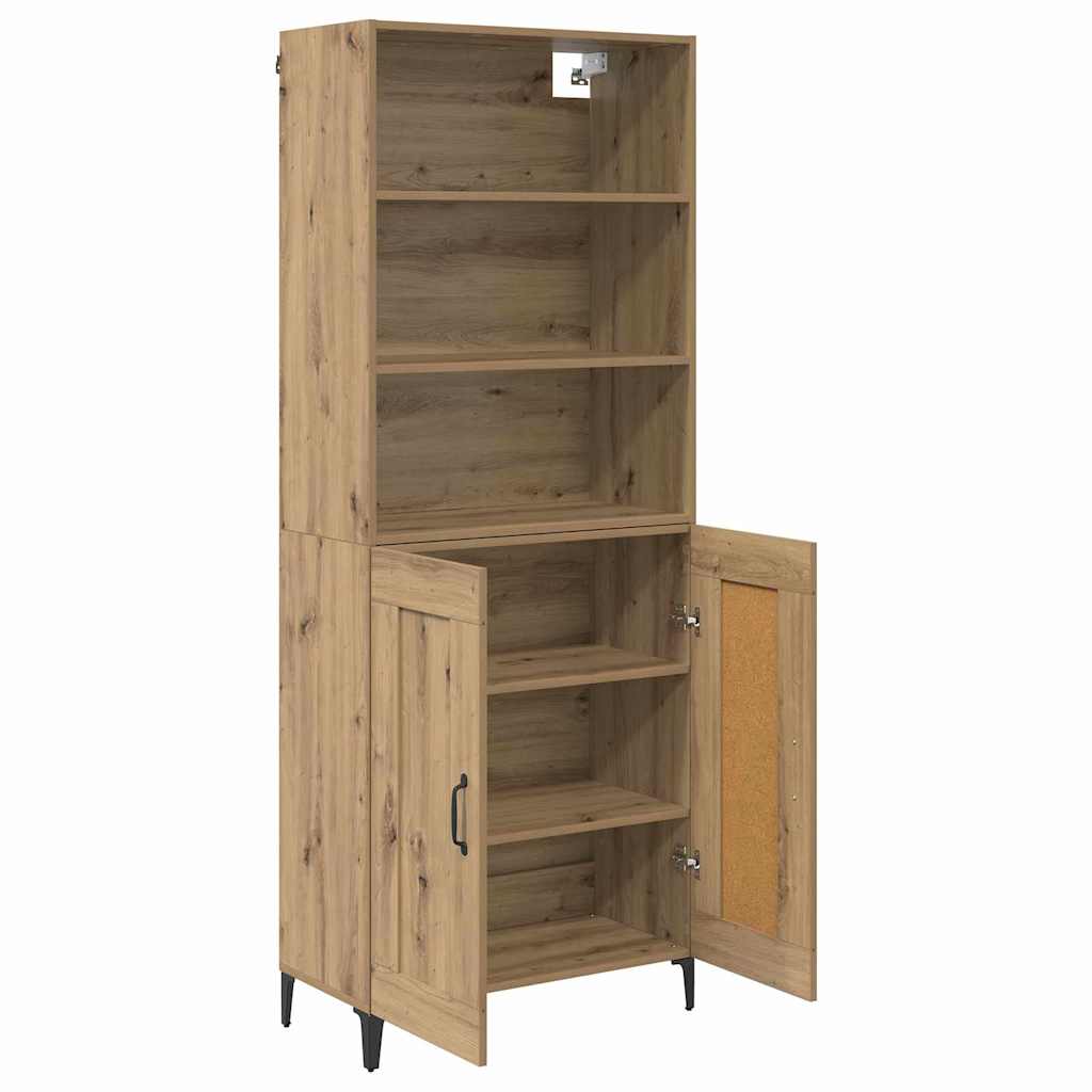 Høyskap 2 pcs artisan eik 69,5 x 34 x 180 cm Konstruert tre