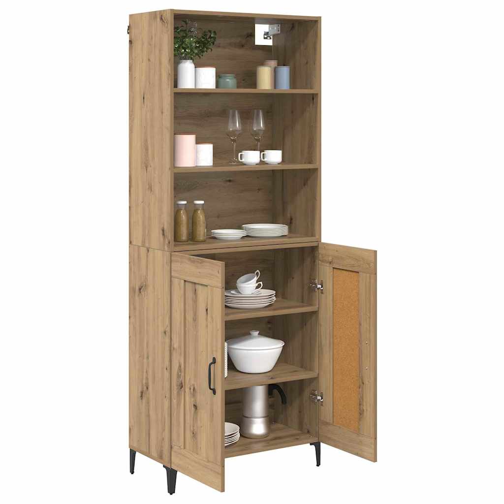 Høyskap 2 pcs artisan eik 69,5 x 34 x 180 cm Konstruert tre