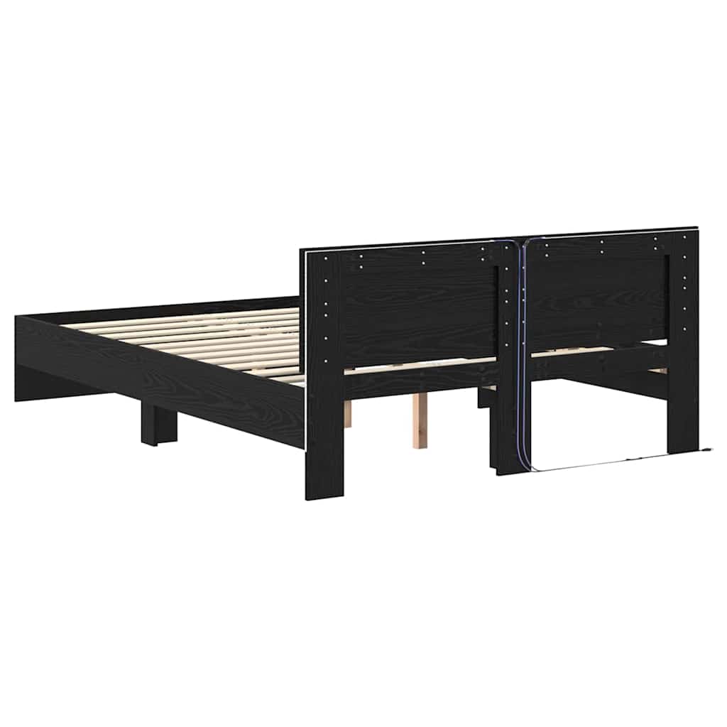 Sengestamme Svart Eik 120 x 190 cm Konstruert tre