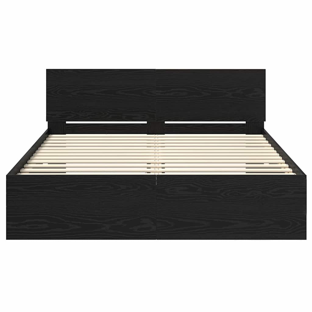 Sengestamme Svart Eik 120 x 190 cm Konstruert tre