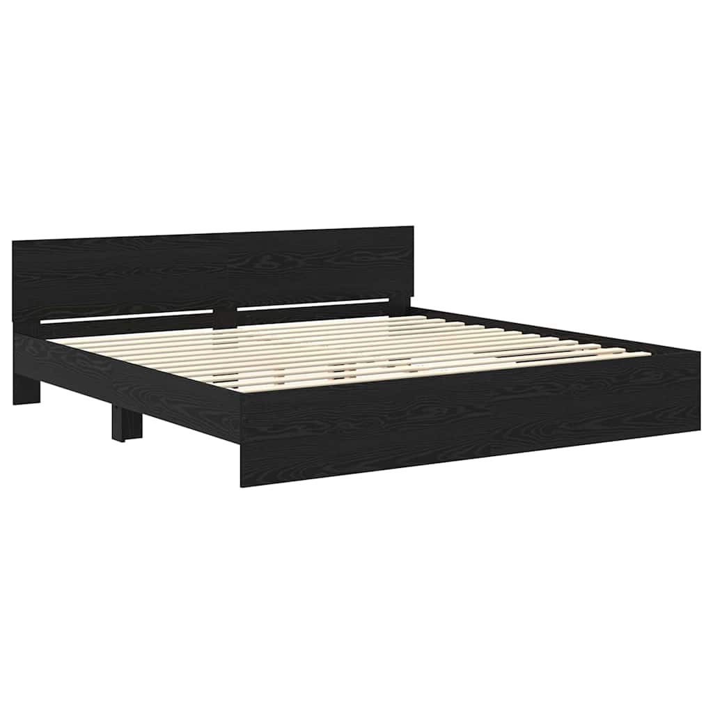 Sengestamme Svart Eik 180 x 200 cm Konstruert tre