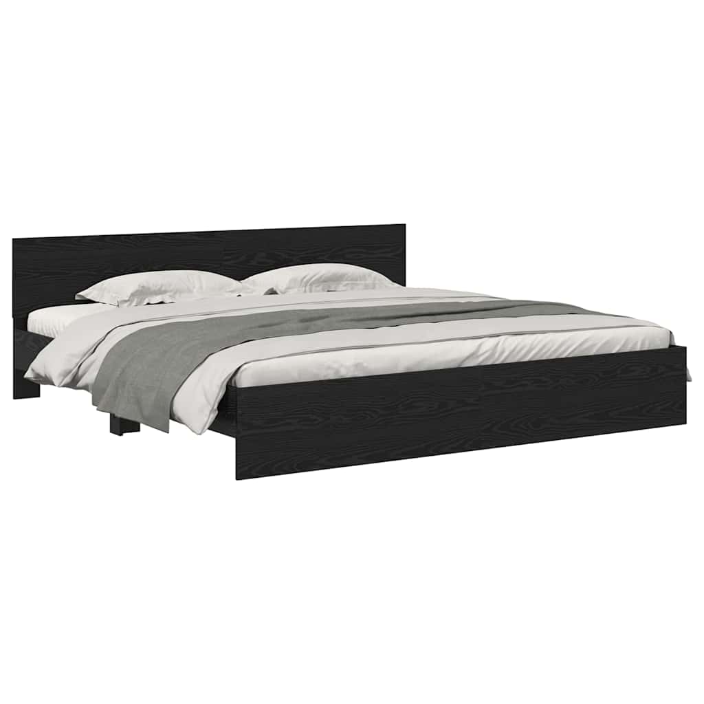 Sengestamme Svart Eik 180 x 200 cm Konstruert tre