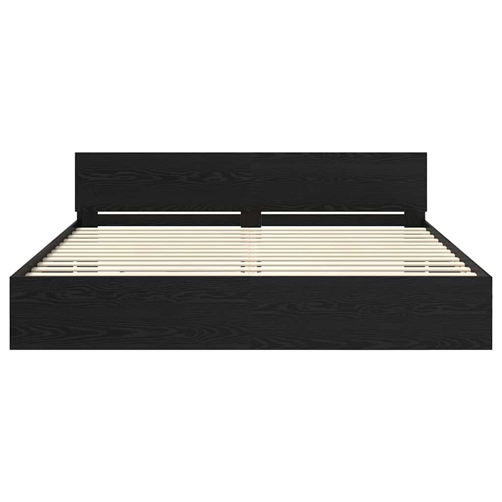 Sengestamme Svart Eik 200 x 200 cm Konstruert tre