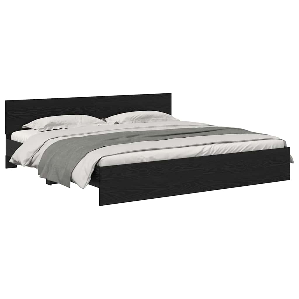 Sengestamme Svart Eik 200 x 200 cm Konstruert tre