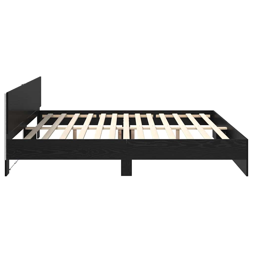 Sengestamme Svart Eik 200 x 200 cm Konstruert tre