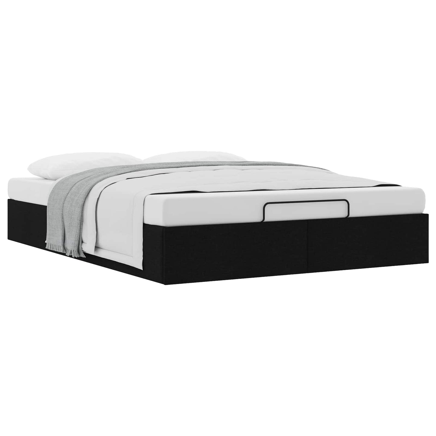 Ottoman sengeramme Svart 153 x 203 cm Stoff