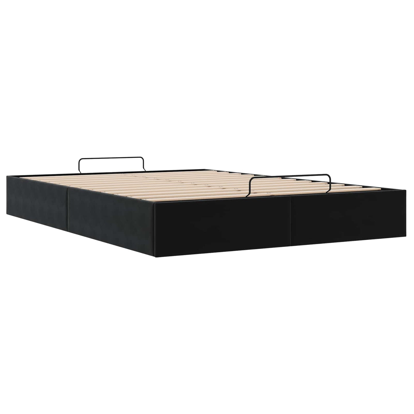 Ottoman sengeramme Svart 153 x 203 cm Fløyel