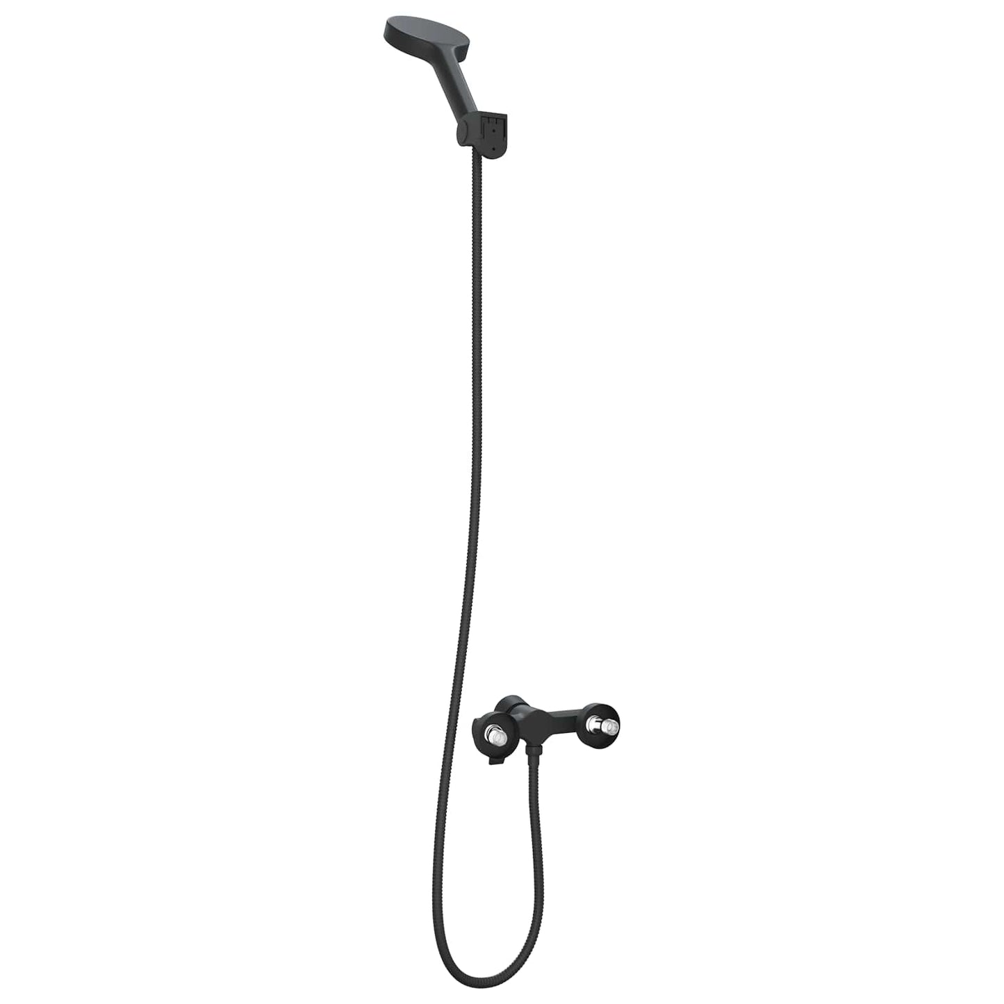 Dusjhode Sett Svart G 1 / 2 tommer Messing