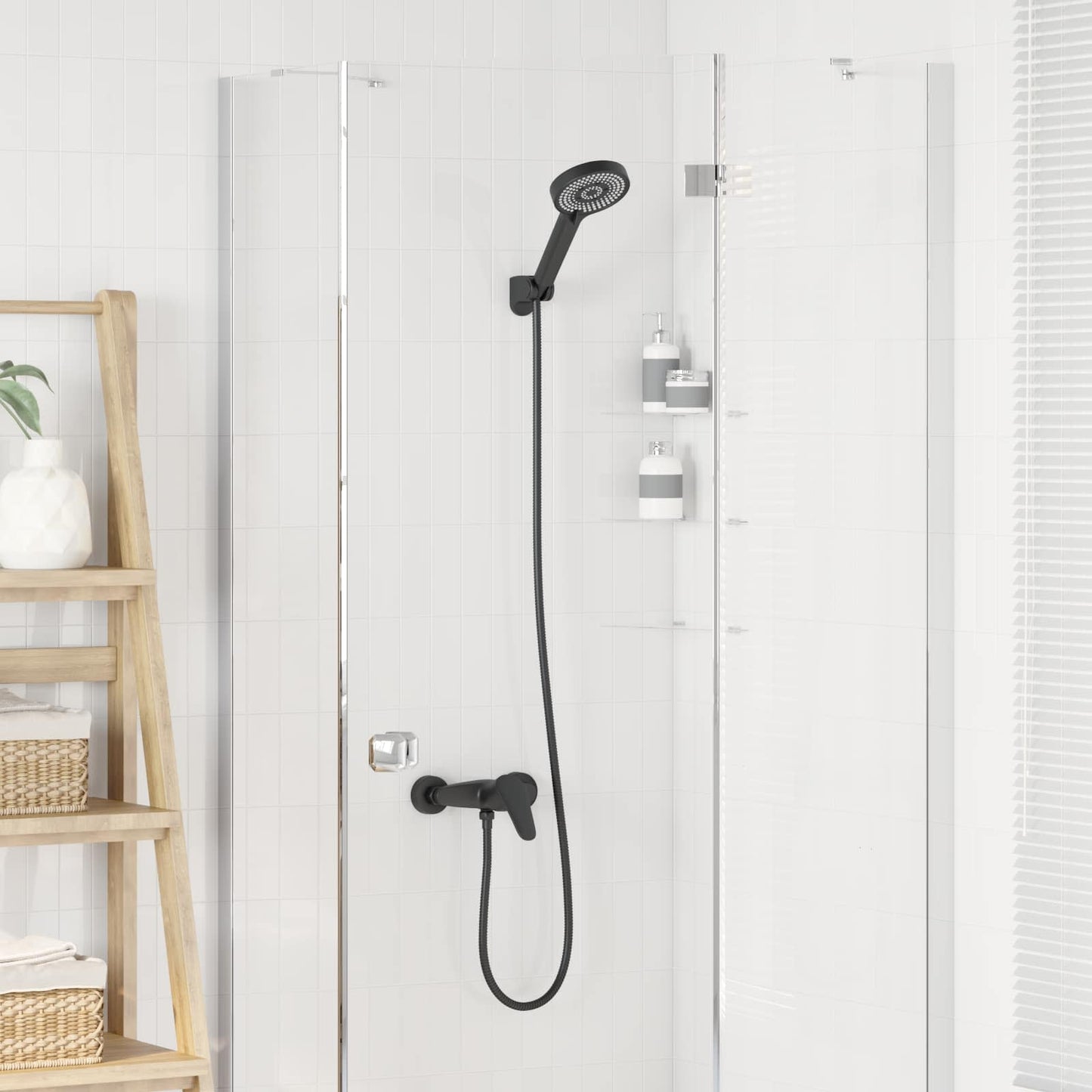 Dusjhode Sett Svart G 1 / 2 tommer