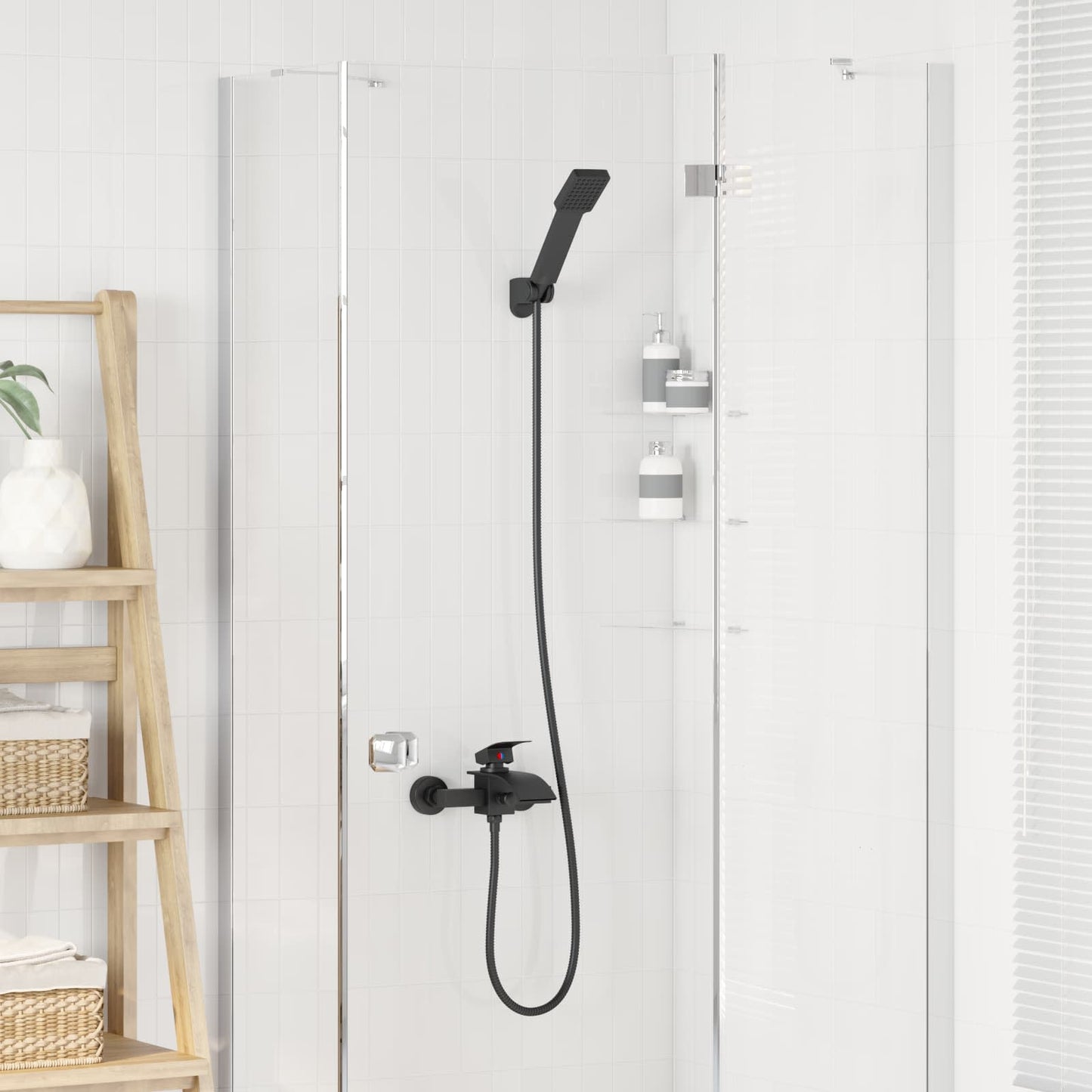 Dusjhode Sett Svart G 1 / 2 tommer