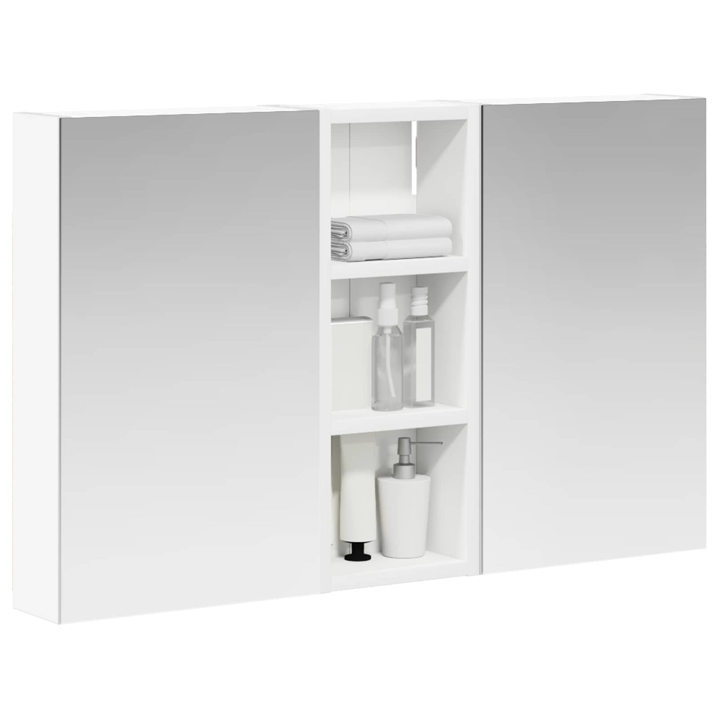 Baderomsskapsett med dør 3 pcs 80 x 10,5 x 50 cm Konstruert tre
