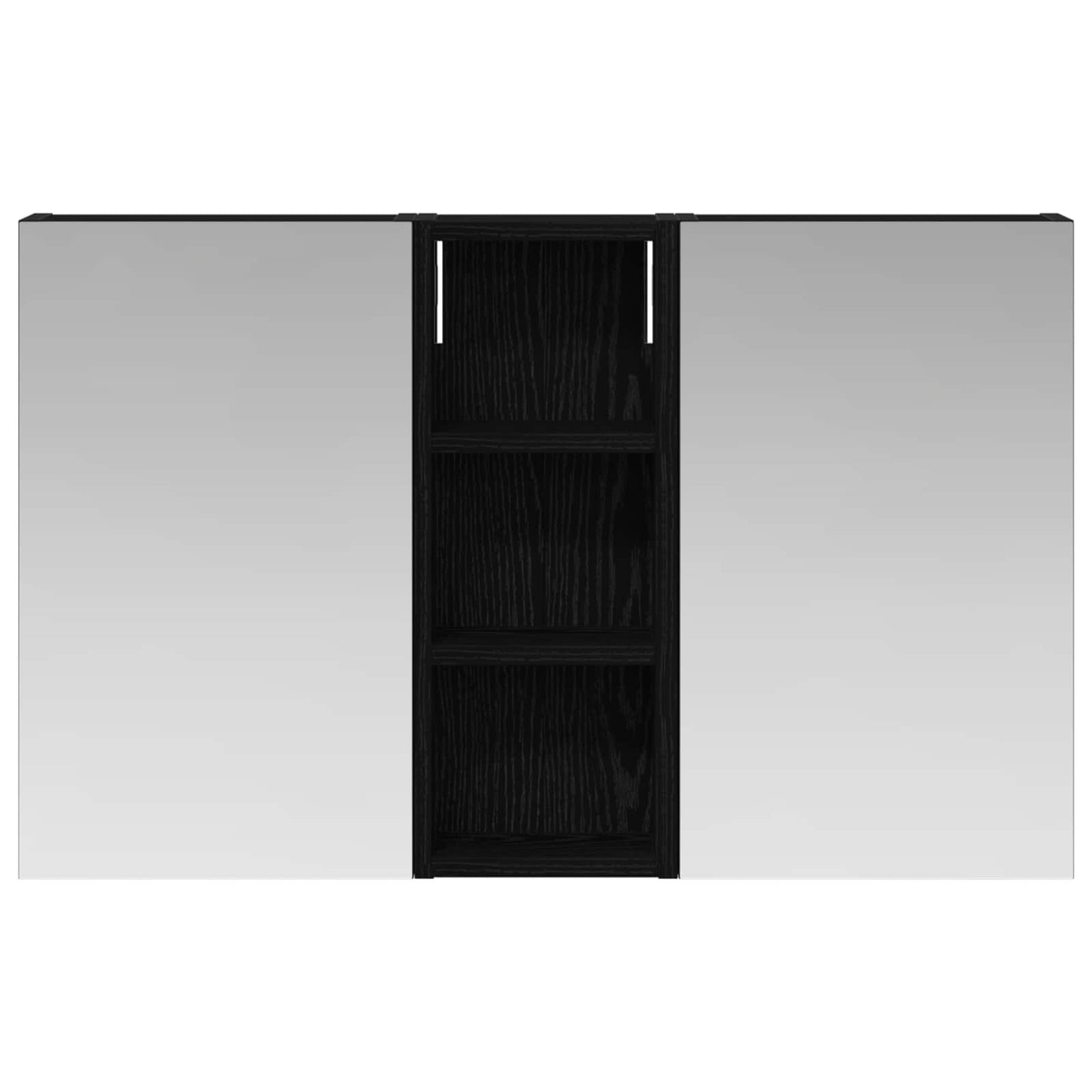Baderomsskapsett med dør 3 pcs 80 x 10,5 x 50 cm Konstruert tre