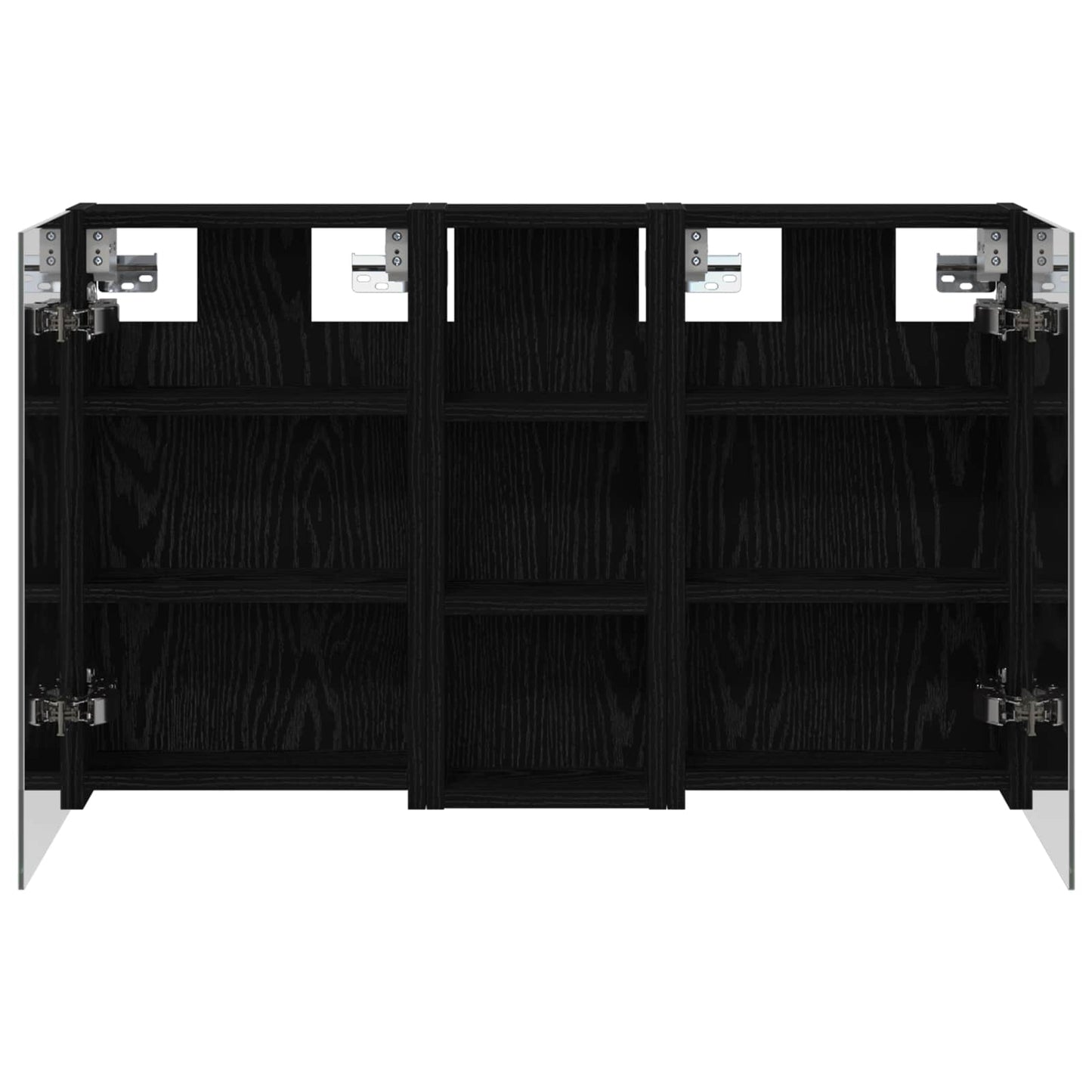 Baderomsskapsett med dør 3 pcs 80 x 10,5 x 50 cm Konstruert tre