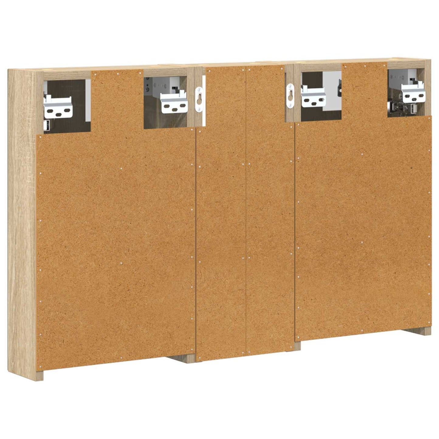 Baderomsskapsett med dør 3 pcs 80 x 10,5 x 50 cm Konstruert tre