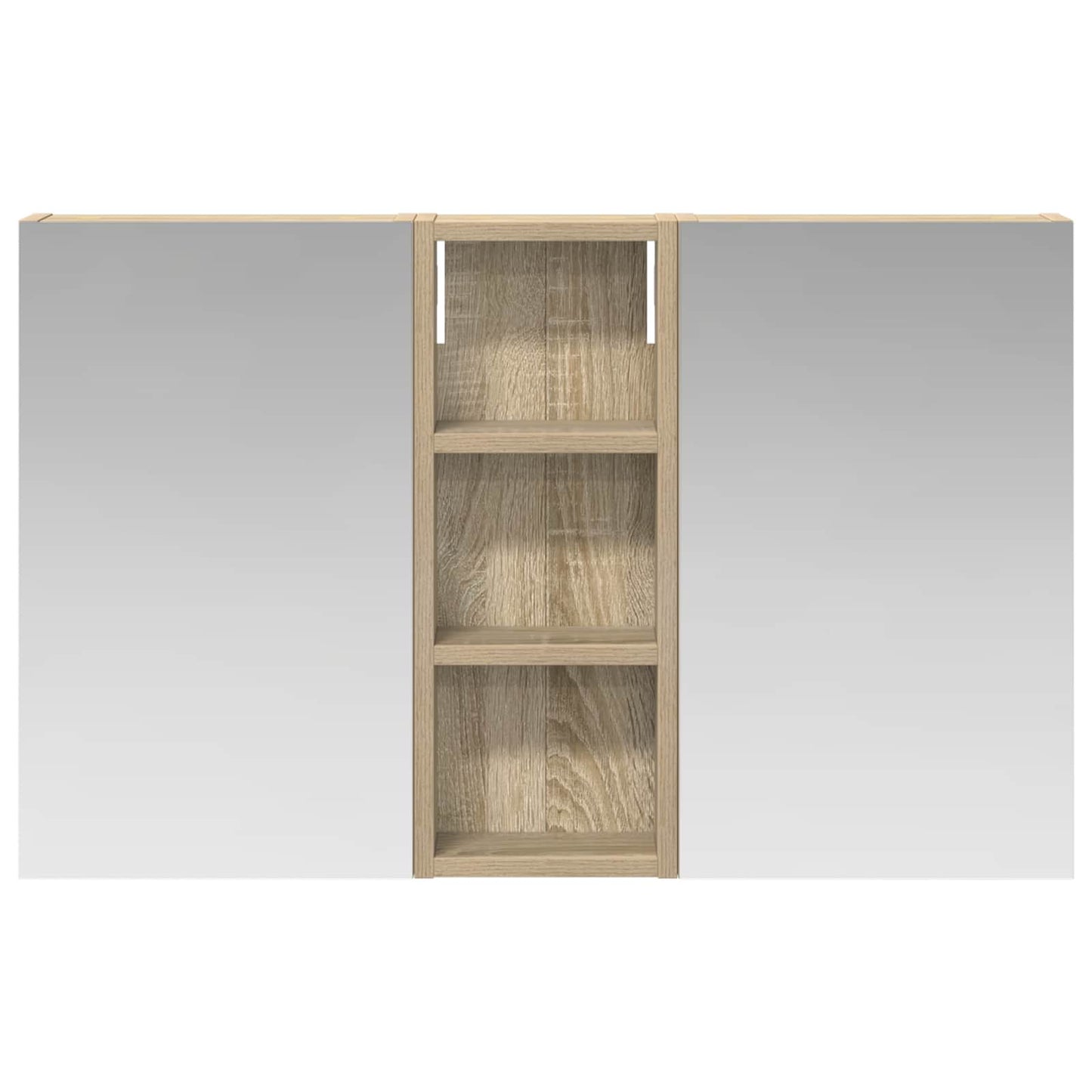 Baderomsskapsett med dør 3 pcs 80 x 10,5 x 50 cm Konstruert tre