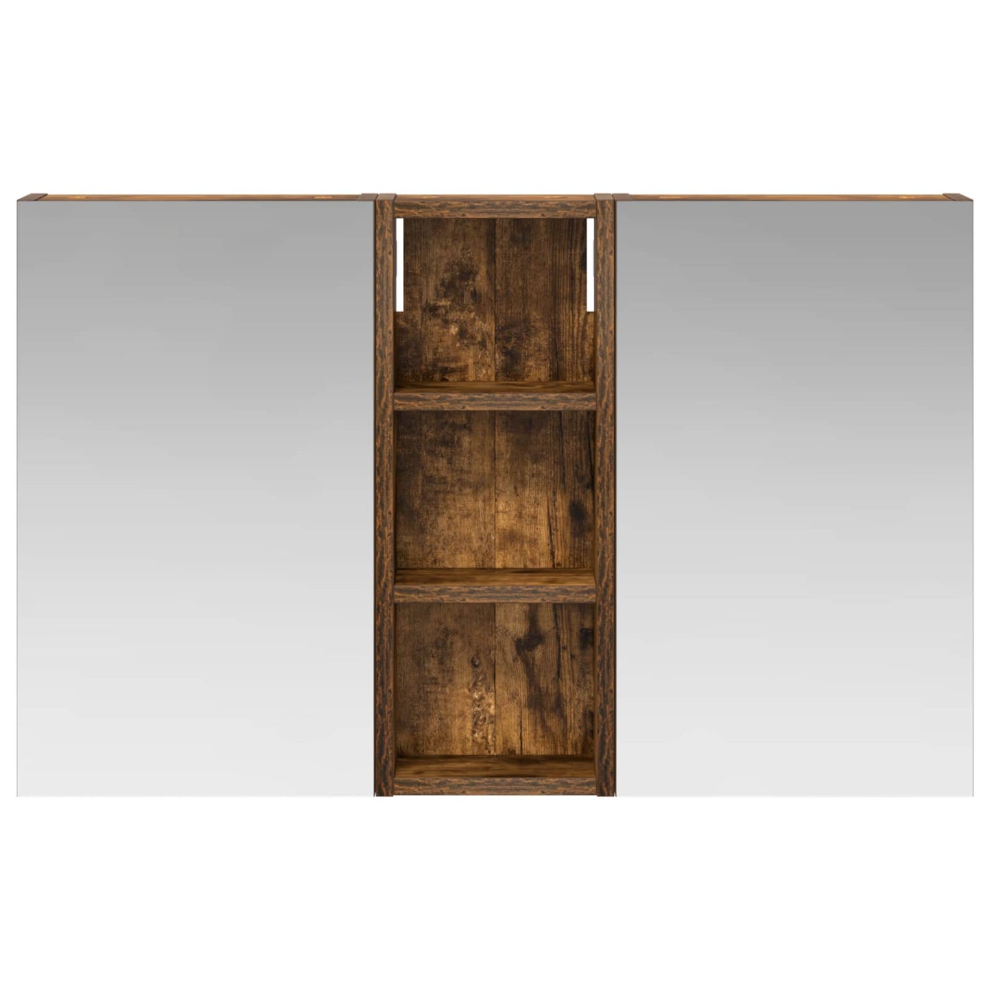 Baderomsskapsett med dør 3 pcs 80 x 10,5 x 50 cm Konstruert tre