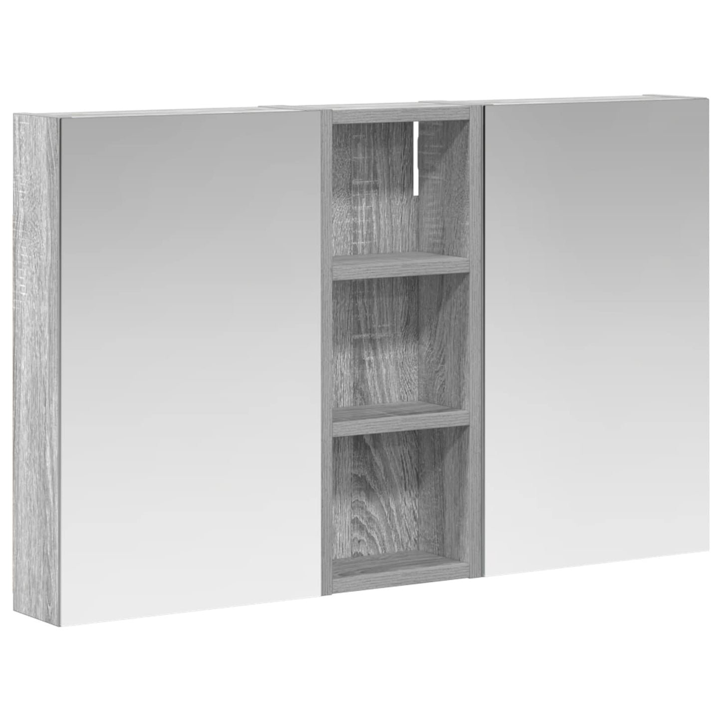 Baderomsskapsett med dør 3 pcs 80 x 10,5 x 50 cm Konstruert tre