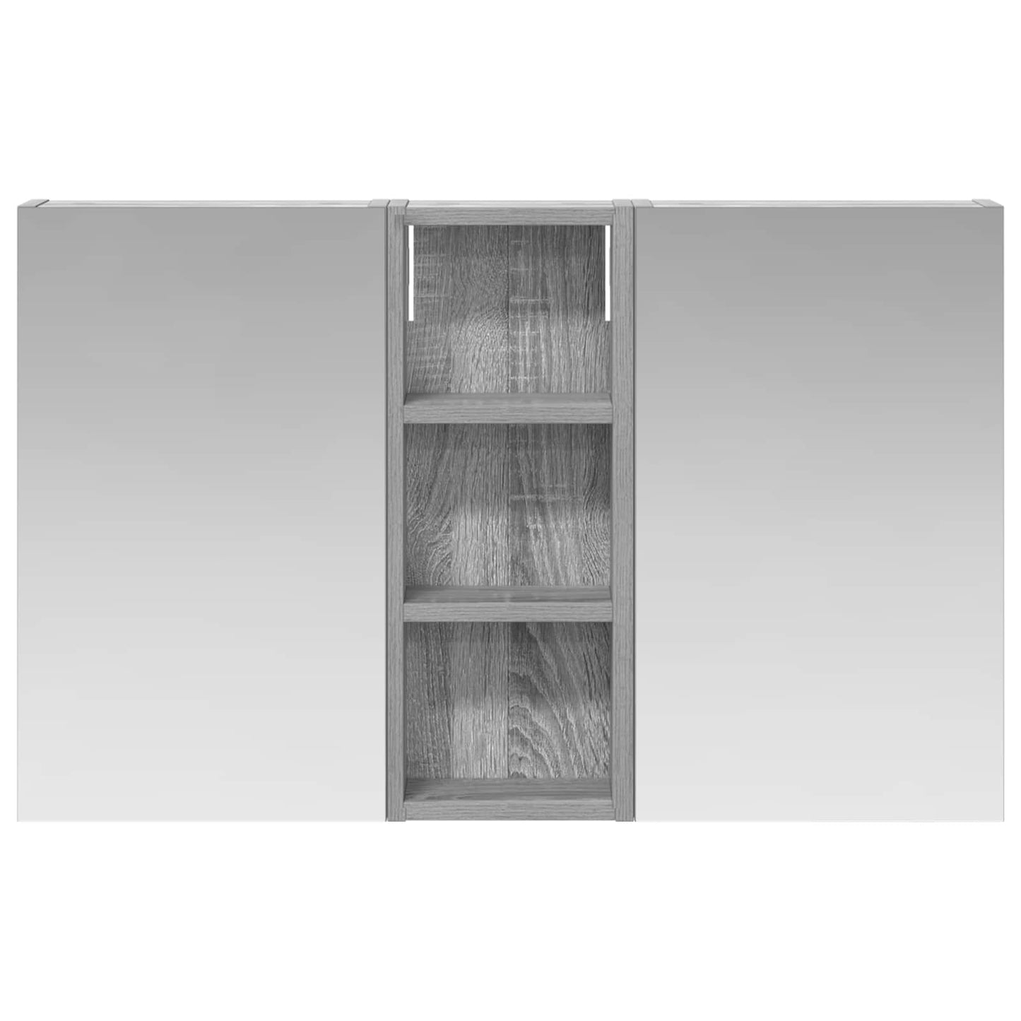 Baderomsskapsett med dør 3 pcs 80 x 10,5 x 50 cm Konstruert tre