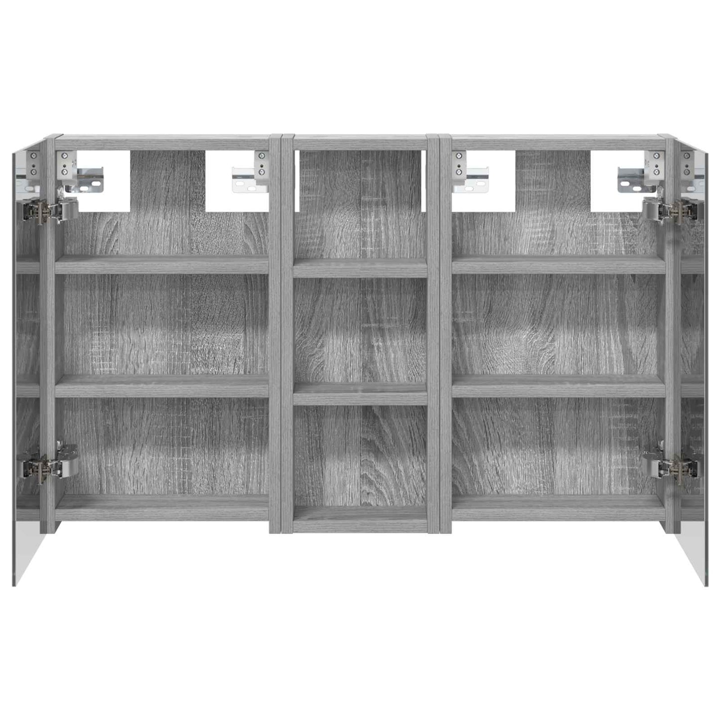 Baderomsskapsett med dør 3 pcs 80 x 10,5 x 50 cm Konstruert tre