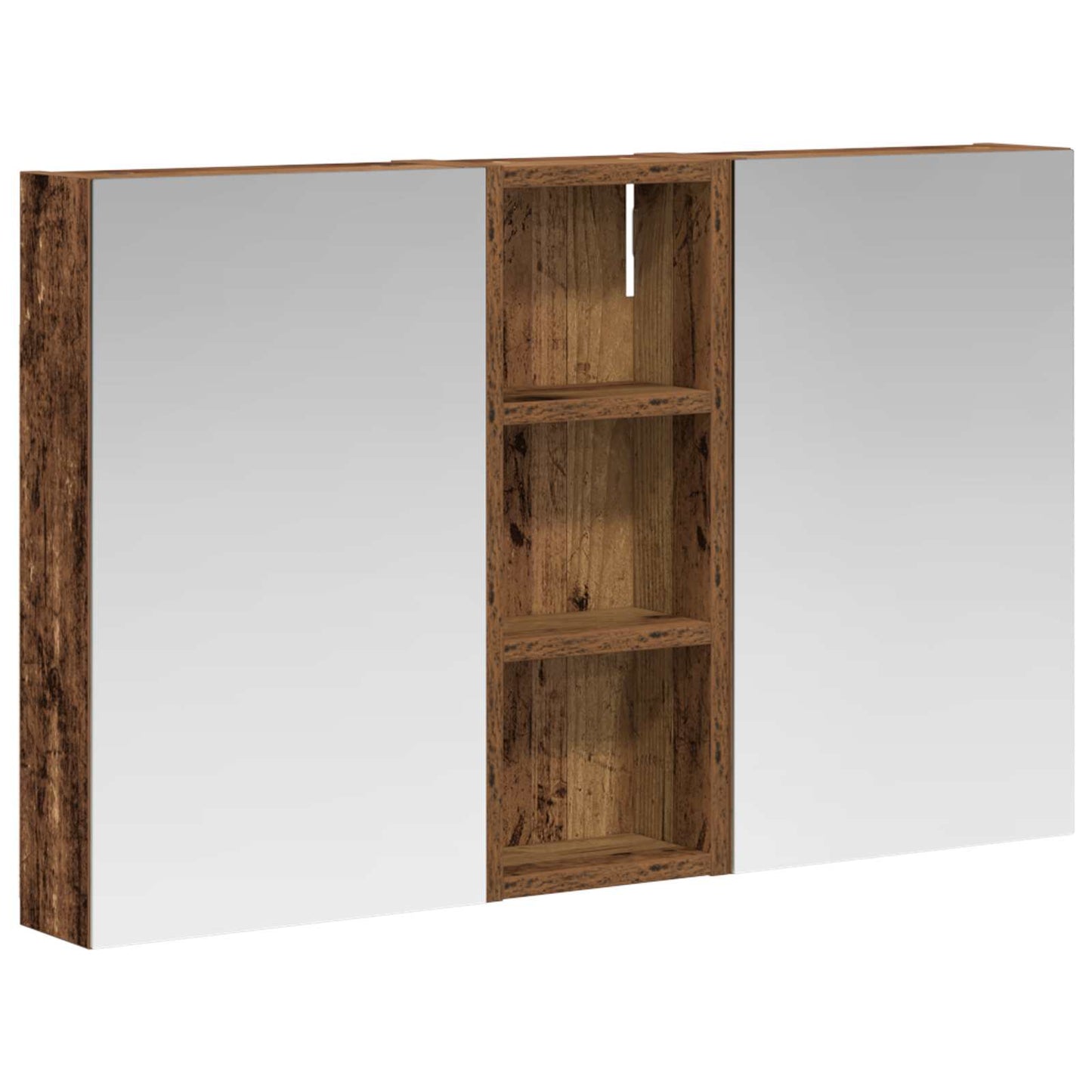 Baderomsskapsett med dør 3 pcs 80 x 10,5 x 50 cm Konstruert tre