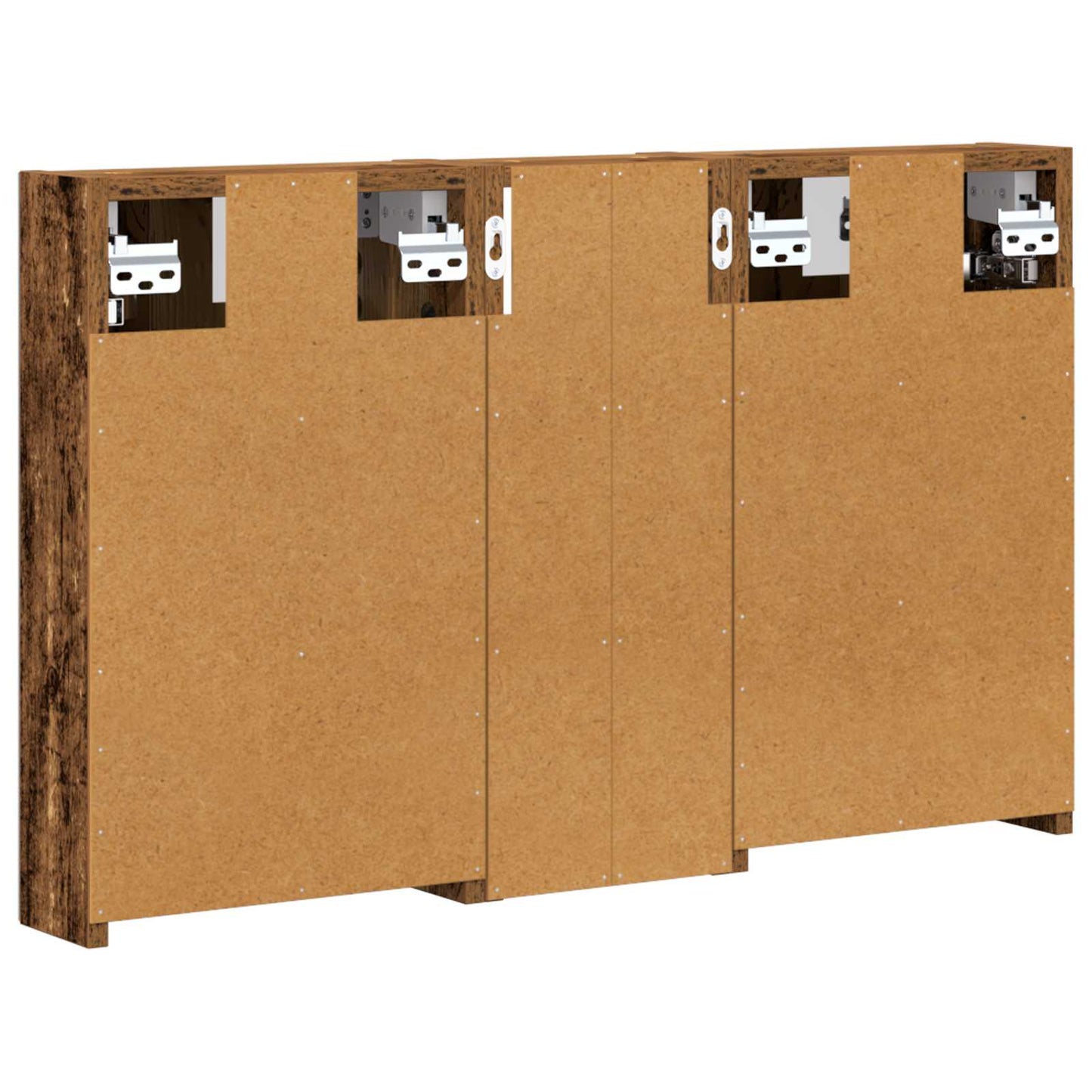 Baderomsskapsett med dør 3 pcs 80 x 10,5 x 50 cm Konstruert tre