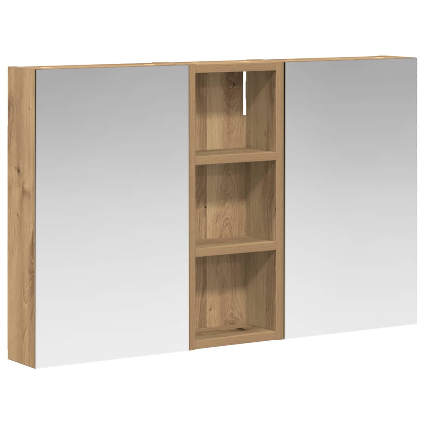 Baderomsskapsett 3 stk. 80 x 10,5 x 50 cm Konstruert tre